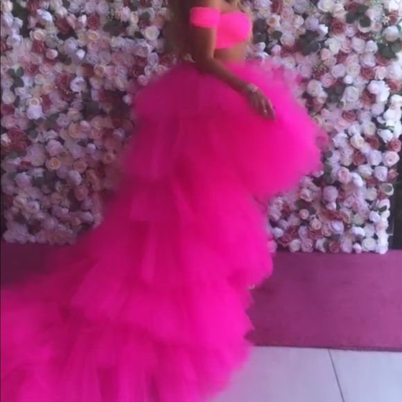 It’s ya Birthday Pink Tulle Skirt with train!!! - Picture 5 of 7
